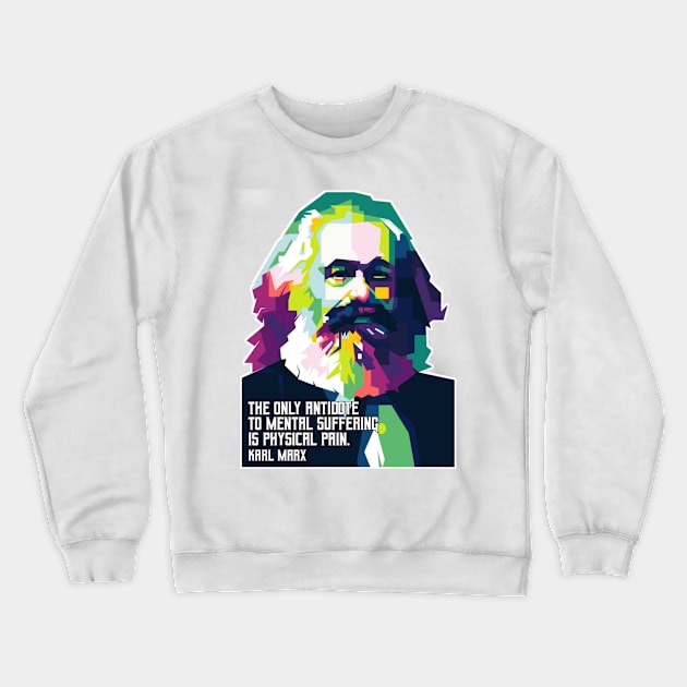 Karl Marx Crewneck Sweatshirt by WPAP46